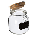 Glass Storage Jar with Wooden Lid 1000ml