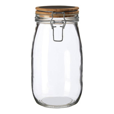 Glass Storage Jar with Wooden Lid 1500ml