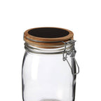 Appert Clear Glass Medium Storage Jar with Pine Wood Chalkboard Lid