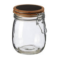 Glass Storage Jar with Wooden Lid 750ml