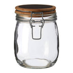 Glass Storage Jar with Wooden Lid 750ml