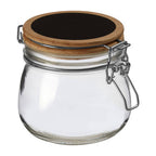 Glass Storage Jar with Wooden Lid 500ml