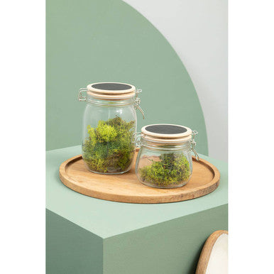 Glass Storage Jar with Wooden Lid 500ml