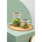 Glass Storage Jar with Wooden Lid 500ml