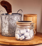 Glass Storage Jar with Wooden Lid 500ml