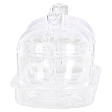 Set of 2 Condiment Pots with Tray