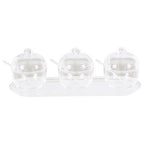 Set of 3 Condiment Pots with Tray