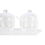 Set of 3 Condiment Pots with Tray