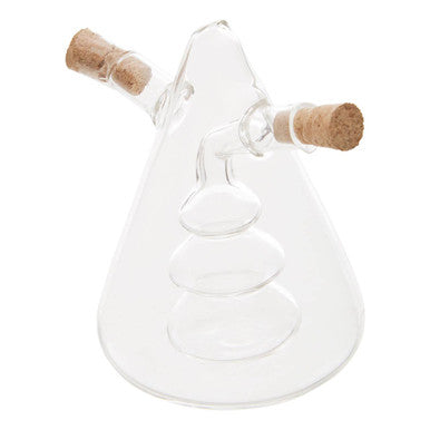 Dual Oil and Vinegar Glass Bottle