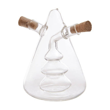 Dual Oil and Vinegar Glass Bottle