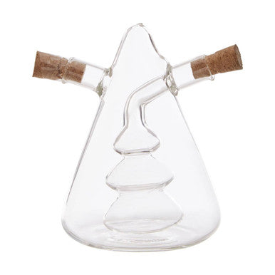 Dual Oil and Vinegar Glass Bottle