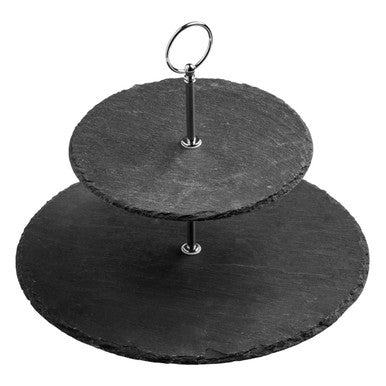 Preto 2 Tier Round Cake Stand