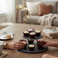 Preto 2 Tier Round Cake Stand