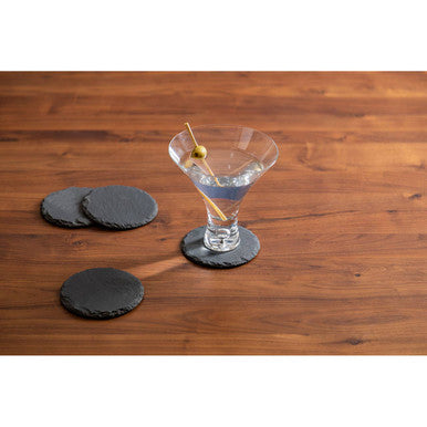 Set of 4 Slate Round Coasters
