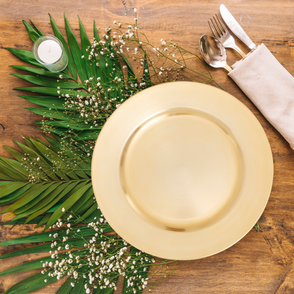 Flat Gold Charger Plate