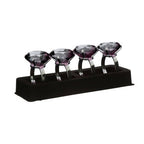 Set of Four Smoke Grey Napkin Rings