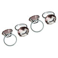 Set of Four Smoke Grey Napkin Rings
