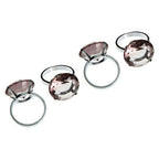 Set of Four Smoke Grey Napkin Rings