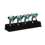 Set of Four Teal Napkin Rings