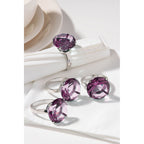 Set of Four Purple Napkin Rings