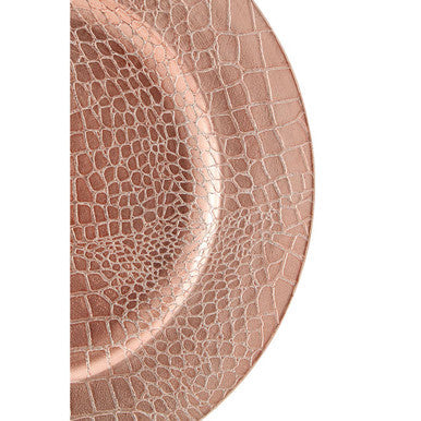 Rose Gold Textured Charger Plate