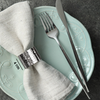 Set of Four Silver Finish Napkin Rings