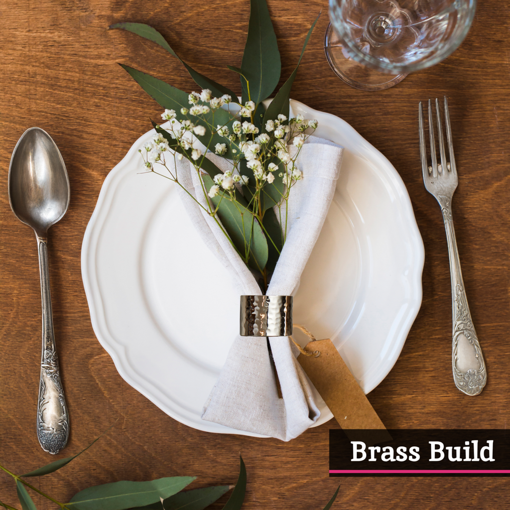 Set of Four Silver Finish Napkin Rings