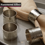 Set of Four Silver Finish Napkin Rings