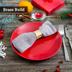 Set of Four Brass Finish Napkin Rings
