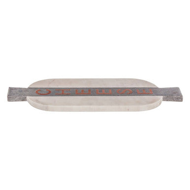 White and Grey Marble Cheeseboard