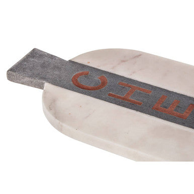 White and Grey Marble Cheeseboard