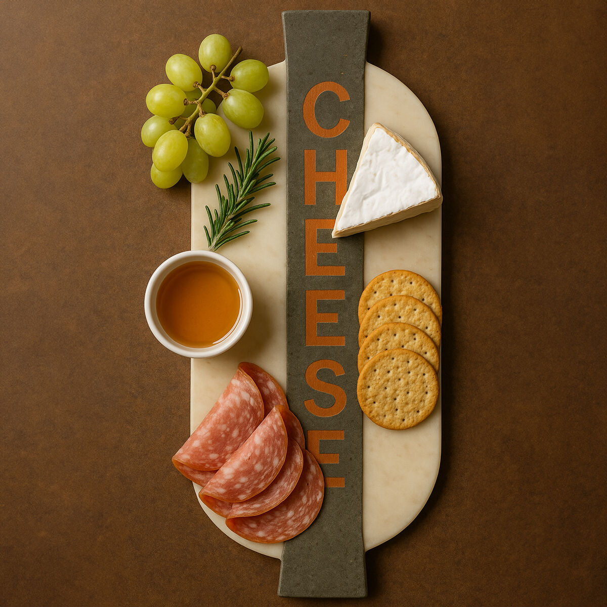 White and Grey Marble Cheeseboard