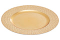 Gold Charger Plate with Octagon Pattern Rim