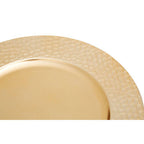 Gold Charger Plate with Hammered Rim