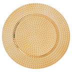 Gold Finish Hammered Effect Charger Plate