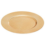 Gold Finish Hammered Effect Charger Plate