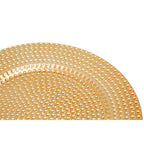 Gold Finish Hammered Effect Charger Plate