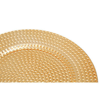 Gold Finish Hammered Effect Charger Plate