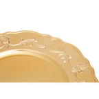 Gold Finish Baroque Charger Plate