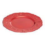Red Finish Baroque Charger Plate