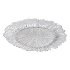 Silver Finish Reef Charger Plate