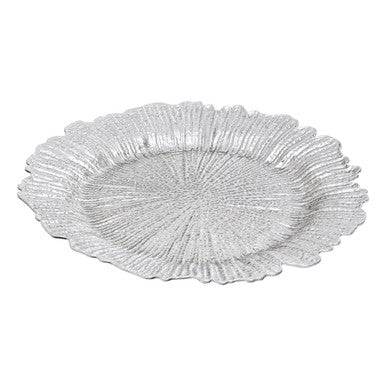 Silver Finish Reef Charger Plate