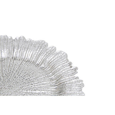 Silver Finish Reef Charger Plate