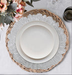 Silver Finish Reef Charger Plate