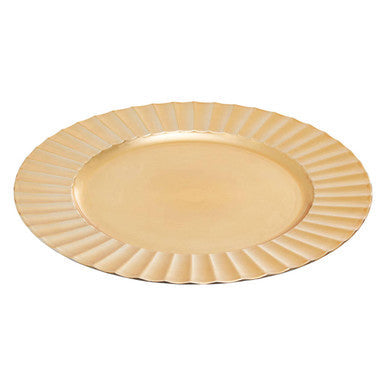 Gold Finish Wave Charger Plate