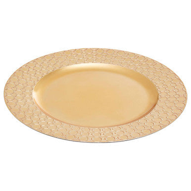 Gold Honeycomb Charger Plate