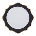 Black and White Round Charger Plate