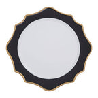 Black and White Round Charger Plate