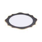 Black and White Round Charger Plate