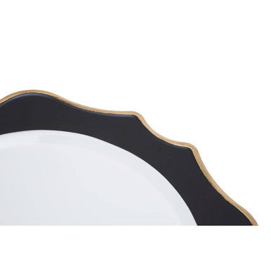 Black and White Round Charger Plate